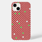 Dots Diagonal Grafisches Muster Rot Grün Case-Mate iPhone Hülle (Rückseite)
