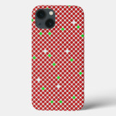Dots Diagonal Grafisches Muster Rot Grün Case-Mate iPhone Hülle (Rückseite)