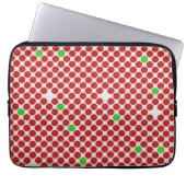Dots Diagonal Grafisches Muster Rot Grün Laptopschutzhülle (Vorderseite)