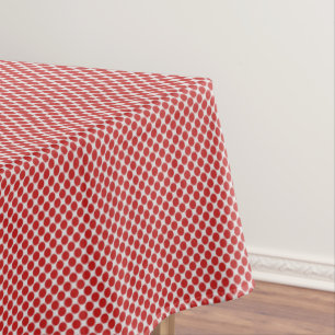 Dots Diagonal Graphic Muster Red White Tischdecke