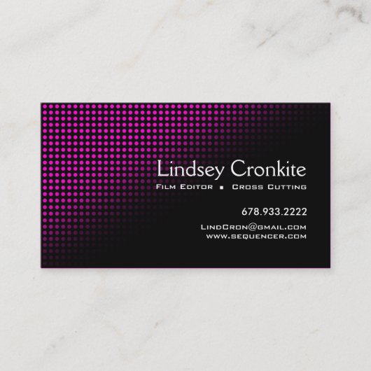 Dots Film Editor Hollywood Entertainment Industry Visitenkarte (Vorderseite)