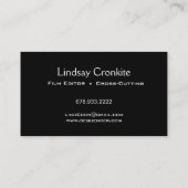 Dots Film Editor Hollywood Entertainment Industry Visitenkarte (Rückseite)