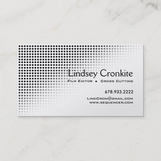 Dots Film Editor Hollywood Entertainment Industry Visitenkarte (Vorderseite)