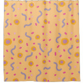 Dots Funny Happy farbenfroh Abstrakt Duschvorhang (Vorderseite)