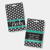 Dots Gepäckmarke/Abzeichen Ausweis (Vorder- & Rückseite)