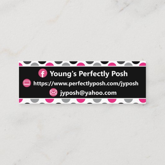 Dots Gerber Daisy Posh Visitenkarte (Rückseite)