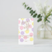 Dots & Glitzer - Baby Shower Diaper Raffle Ticket Begleitkarte (Stehend Vorderseite)