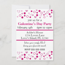 Dots Hearts Galentine's oder Valentinstag Party