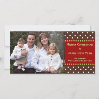 Dots Holiday Foto Card Feiertagskarte