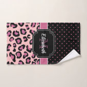 Dots & Leopard Print Badhandtuch Set (Handtuch)