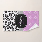 Dots & Leopard Print Badhandtuch Set (Handtuch)