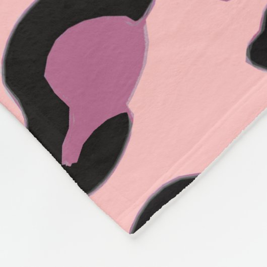 Dots & Leopard Print Fleecedecke (Ecke)