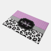 Dots & Leopard Print Fußmatte (Schrägansicht)