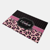 Dots & Leopard Print Fußmatte (Schrägansicht)