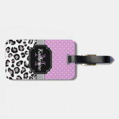 Dots & Leopard Print Gepäckanhänger (Rückseite horizontal)