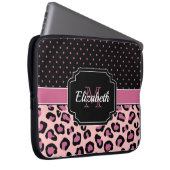 Dots & Leopard Print Laptopschutzhülle (Vorne Rechts)