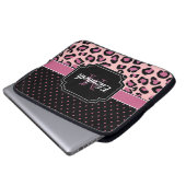 Dots & Leopard Print Laptopschutzhülle (Vorne Knopf)