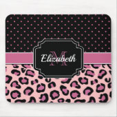 Dots & Leopard Print Mousepad (Vorne)