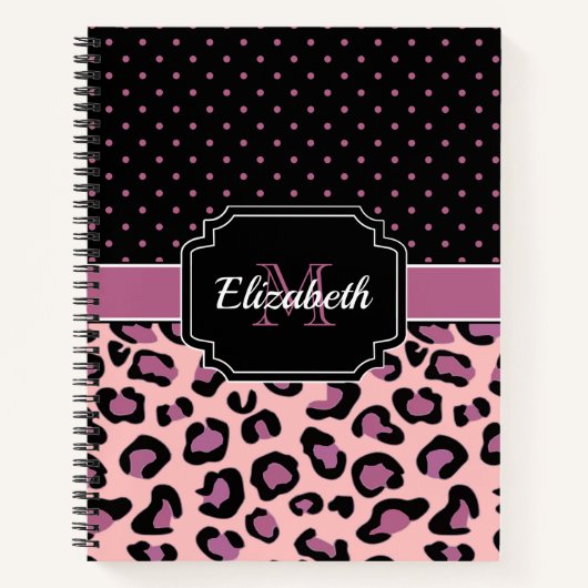 Dots & Leopard Print Notizblock (Vorderseite)