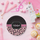 Dots & Leopard Print Pappteller (Party)