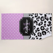 Dots & Leopard Print Strandtuch (Vorderseite)