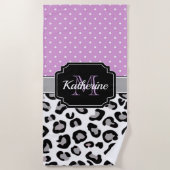 Dots & Leopard Print Strandtuch (Vorderseite)