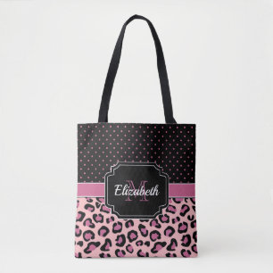 Dots & Leopard Print Tasche