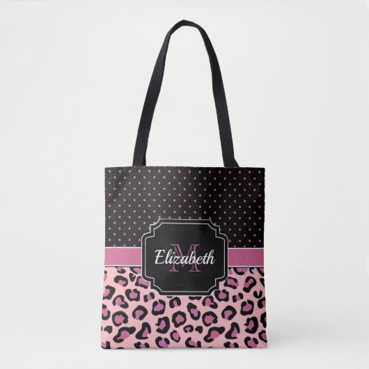Dots & Leopard Print Tasche (Vorderseite)