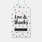 Dots Liebe und Danke Geschenkanhänger (Vorderseite)