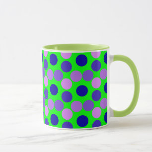 Dots Lila Green Ringer-Tasse sehen Tasse