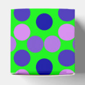 Dots Lila Green-Square Gevor Box Geschenkschachtel (Oben)