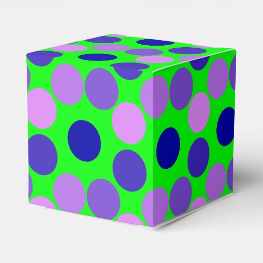 Dots Lila Green-Square Gevor Box Geschenkschachtel (Rückseite)