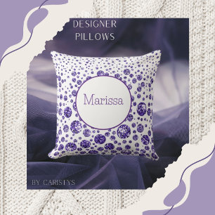 Dots Lila Personalisiertes Kissen