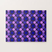 Dots Lila und rosa JIGSAW PUZZLE (Horizontal)