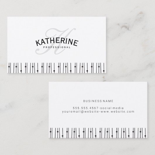 Dots Lines Muster Visitenkarte (Vorne/Hinten)