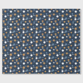 Dots Modern Dotted Dunkelblauer Weihnachtsnamen Te Geschenkpapier (Flach)