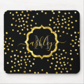 Dots Monogramm für Golden Glitzer Mousepad (Vorne)
