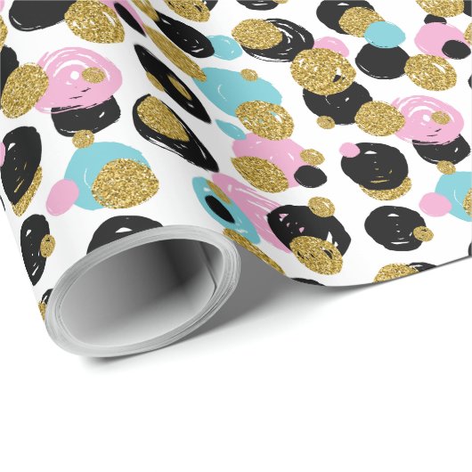 Dots-Muster 10 Geschenkpapier (Rolleneckpunkt)