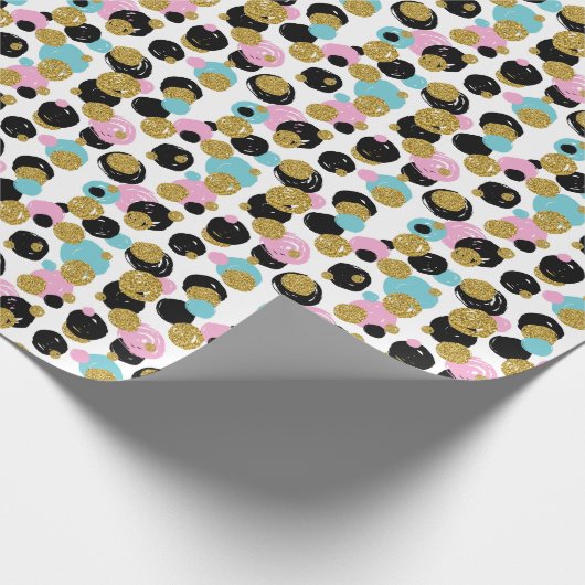 Dots-Muster 10 Geschenkpapier (Ecke)
