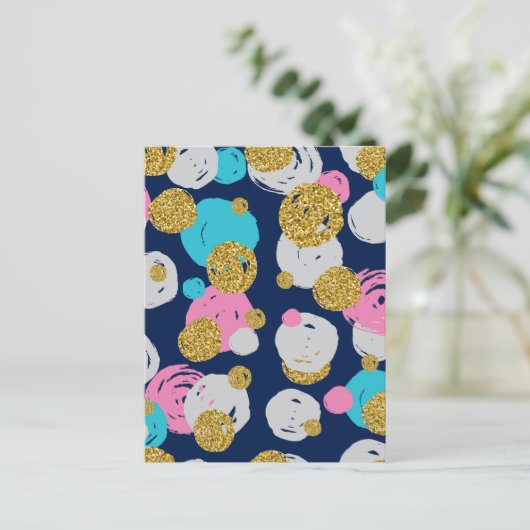 Dots-Muster 11 Feiertagspostkarte (Stehend Vorderseite)