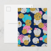 Dots-Muster 11 Feiertagspostkarte (Vorne/Hinten)