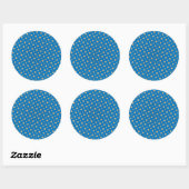 Dots-Muster 4 Runder Aufkleber (Blatt)