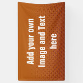 Dots Muster dunkelorange rot + Ihre Ideen Banner (Vertikal)