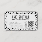 Dots-Muster QR-Code-Bonuskarte Visitenkarte (Vorderseite)