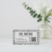 Dots-Muster QR-Code-Bonuskarte Visitenkarte (Stehend Vorderseite)