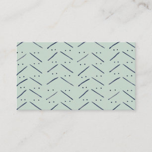 Dots n Dashes Geometric Modern Watercolor Pattern Visitenkarte