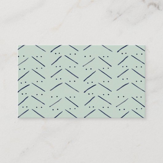 Dots n Dashes Geometric Modern Watercolor Pattern Visitenkarte (Vorderseite)