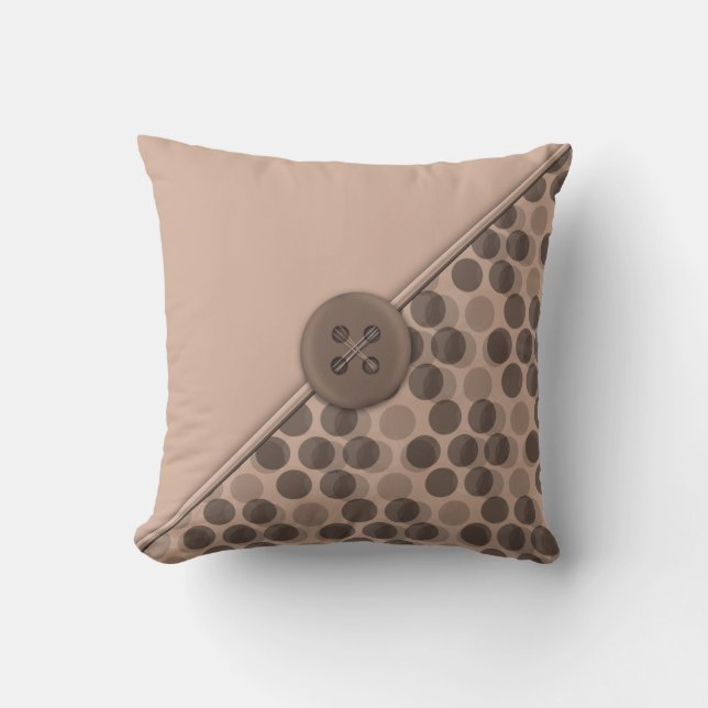 Dots No Com - Taupe Kissen (Vorderseite)