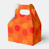 Dots Orange Gable Favor Box Geschenkschachtel (Rückseite)