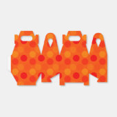 Dots Orange Gable Favor Box Geschenkschachtel (Ungefaltet)